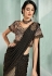 Brown lycra party wear saree  5317